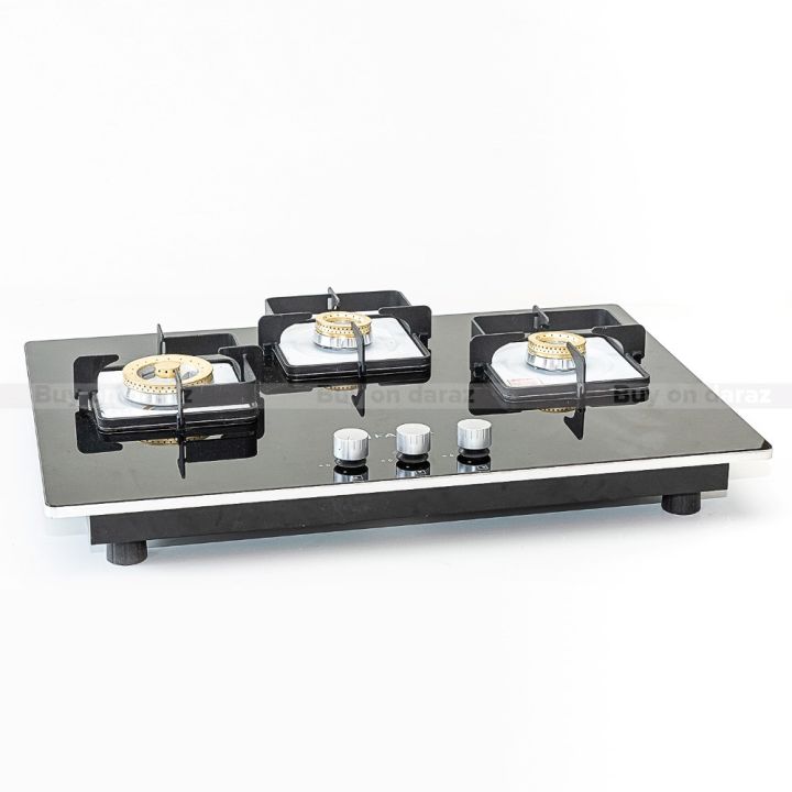 Faber Gas Hob 75Cm Black Colour Toughened Glass 3 Burner (Nexus Htg 753 Crs Brci)