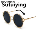 Sutuiying VIVIBEE Retro Skull Claw Round Sunglasses for Women Fishion 2025 Fifty percent discount Trending Product Gothic Sun Glasses Gold Metal Frame Shades. 