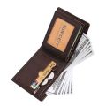 Leisure Male Leather Purse Casual Contracted Classics Two Fold Purse Soft Multifunction Men's Short Wallet ID Card Holder. 