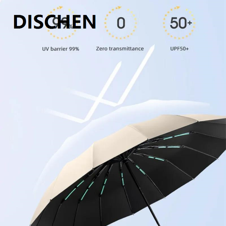 DISCHEN%20Bargain%20price%20Xiaomi%20Youpin%20Umbrella%20Upgrade%2016%20Ribs%20Windproof%20Double%20Layer%20Resistant%20Fully%20Automatic%20UV%20Parasol%20Sun%20Rain%20Dual%20Use%20Umbrellas%20-%20Image%203