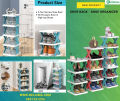 Colorful 4-Tier Stackable Shoe Rack: Organize in Style. 