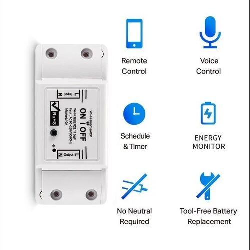 Wi-Fi Enabled 10A Breaker with Energy Monitoring for Smart Home