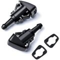 JOUYI 4Pcs Black Car Vehicle Tyre Tire Valve Stem Dust Cap Cover & 1set Washer Nozzle Wiper Nozzle for Ram. 