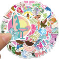 50/100PCS Summer Coconut Girls Stickers Waterproof Cartoon Sea Vocation Aesthetic Kindle Ipad Phone Laptop Diary Planner Sticker. 