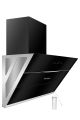 FABER BOLT FL SW SC BK 90cm 1500m3/hr Ductless Auto Clean Wall Mounted Chimney with Touch Control Panel (Black). 