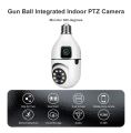 V380 Pro Dual Lens Dual Screen E27 Bulb Camera Two Ways Audio Color Night Vision Smart Home Security Wireless WIFI Indoor Camera. 