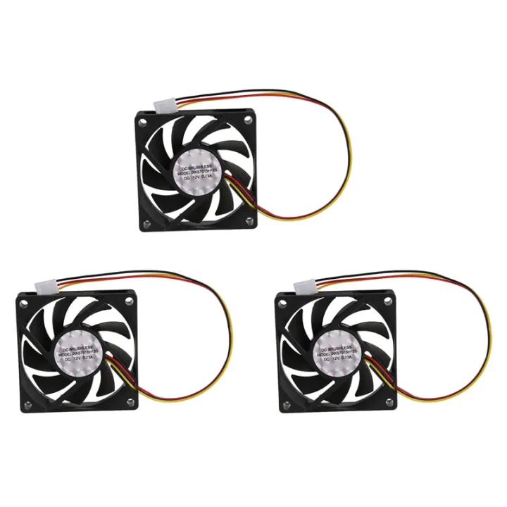 Sptrry3X Internal 12V 3 Pin CPU Fan Cooler Fan for PC 70x70x15mm ...
