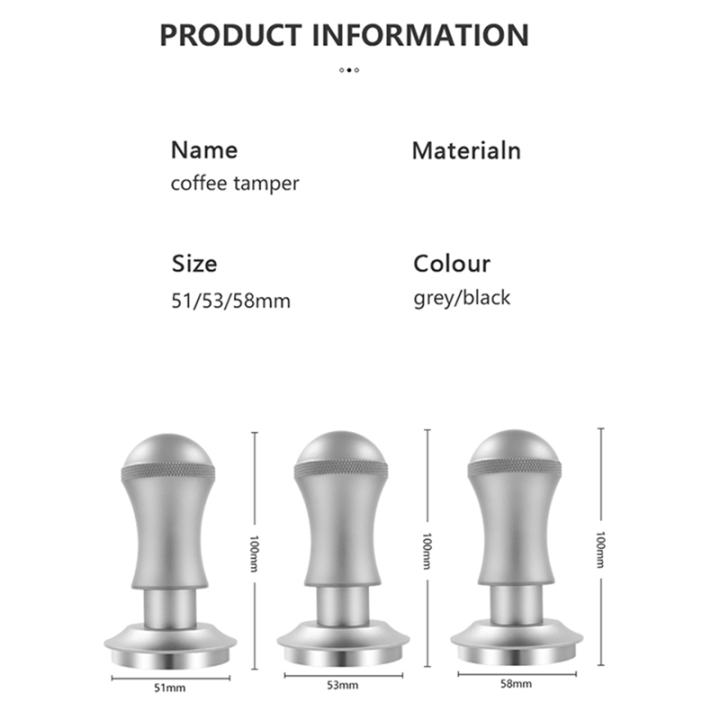 1%20Piece%20Premium%20Barista%20Tools%20Tamper%20Stainless%20Steel%20with%20Spring%20Flat%20Bottom%20Black%20-%20Image%202