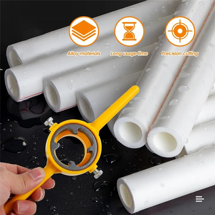 6%20PCS%20PVC%20Thread%20Maker%20Tool,%20Yellow%20Metal%20with%201/2%20Inch%203/4%20Inch%201%20Inch%20Dies%20Reusable%20PVC%20Pipe%20Threader%20Plumbing%20-%20Image%202