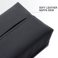 Sales promotion SEAMETAL Nappa Leather Car Tissue Box Auto Sun Visor Seat Back Hanging Tissue Box Holder Car Armrest Box Paper Towel Organizer. 