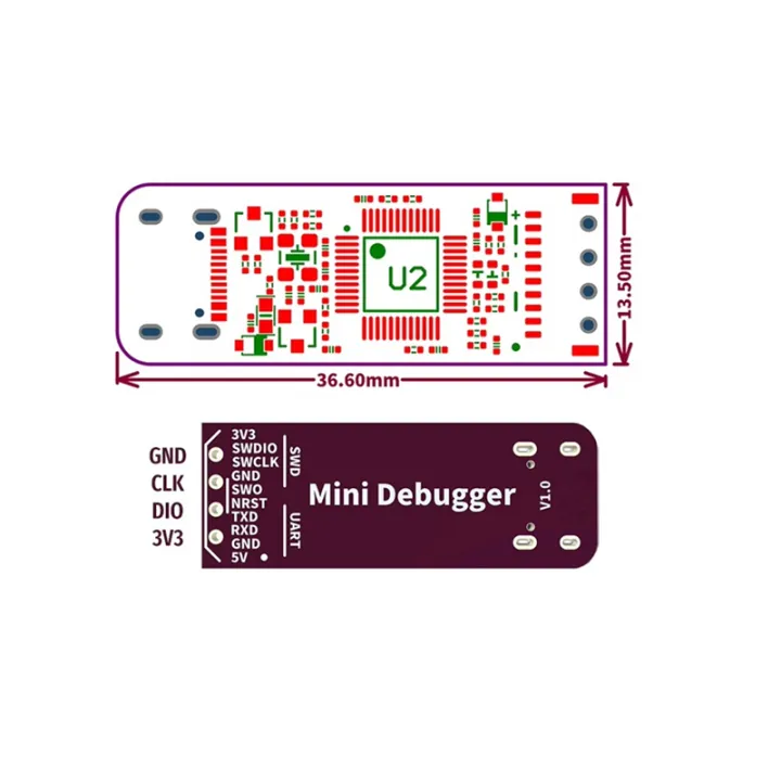 NAMUNY Mini Debugger DAPLink Debugger STM32F103CBT6 Chip SWD SWO USB to ...