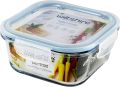 1Pcs Oven Safe Breakage Scratch Proof Borosilicate Glass Lunch Box With Air Tight Lid 800ml. 