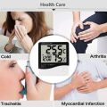 Digital Thermometer Hygrometer, Accurate Room Temperature Gauge Humidity Monitor With Alarm Clock - Easy To Read, Max / Min Records, Lcd Display For Home - White. 
