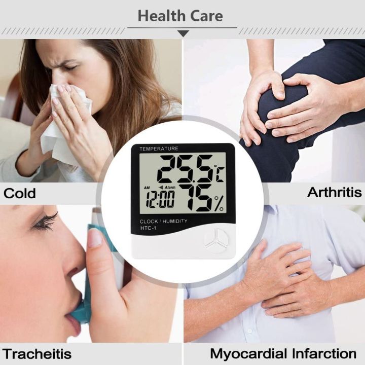 Digital Thermometer Hygrometer, Accurate Room Temperature Gauge ...