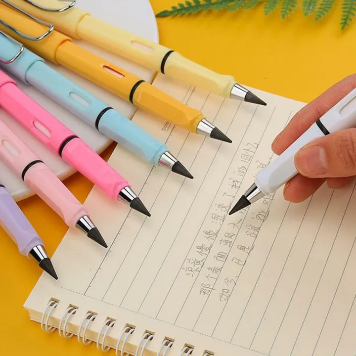 5PCS%20Inkless%20Pencils%20Eternal%20Portable%20Reusable%20Erasable%20Metal%20Writing%20Pens%20With%20Eraser%20-%20Image%204