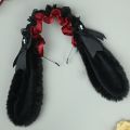 Japanese Bowknot Plush Bunny Hair Hoop Ribbon Furry Cosplay Hair Bands Cute Lace Lolita Rabbit Ears Headband Comic Show. 