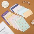 School Office Supplies Flower Printing Cartoon Animal Writing Paper 6PCS Letter Stationery With Envelopes 3PCS Variety Designs. 
