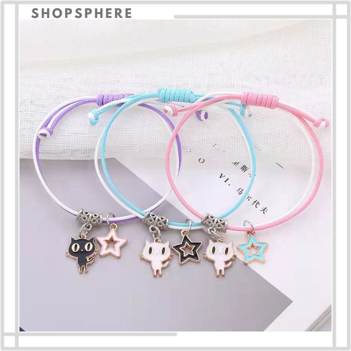 ShopSphere%203pc%20Lucky%20Charm%20Handmade%20Couple%20Trio%20Friendship%20Bracelet%20Moon/Bff/Sunflower%20Style%20for%20Friend%20Kids%20GirlFriends/lover%20Wax%20Rope%20Bracelet%20Fashion%20Accessories%20as%20Birthday%20Christmas%20gifts%20Mother's%20Day%20Gift%20-%20Image%202