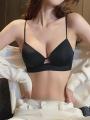 UNDERWIRE NO COMFORT SUMMER－ANTI CUP TRIANGLE MOYISU PUSH-UP BRA WIRELESS SAGGY BRA SMALL BREASTS LIGHTWEIGHT ENHANCER. 