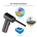 Geevorks 2-in-1 Dust Blower Air Pump Cordless Electric Air Duster with 4 Nozzles for Air Conditioner Computer Keyboard Cleaning. 