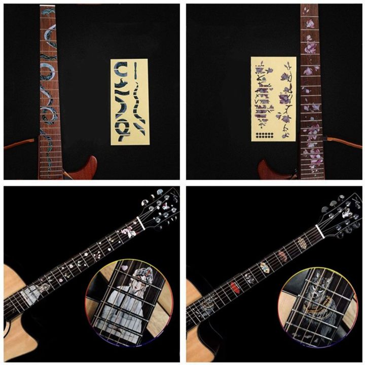 High Quality Electric Guitar Parts Beautiful Ultra Thin Stickers Cross Inlay Decals Guitarra Accessories Fretboard Sticker
