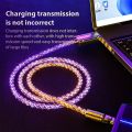 【Fast Charging+Ready stock+COD】120W Super Fast Charging USB Type C Cable data transmission 180° Rotatable RGB Lighting 6A Micro USB Cable For Smartphone/Car Data Cord. 