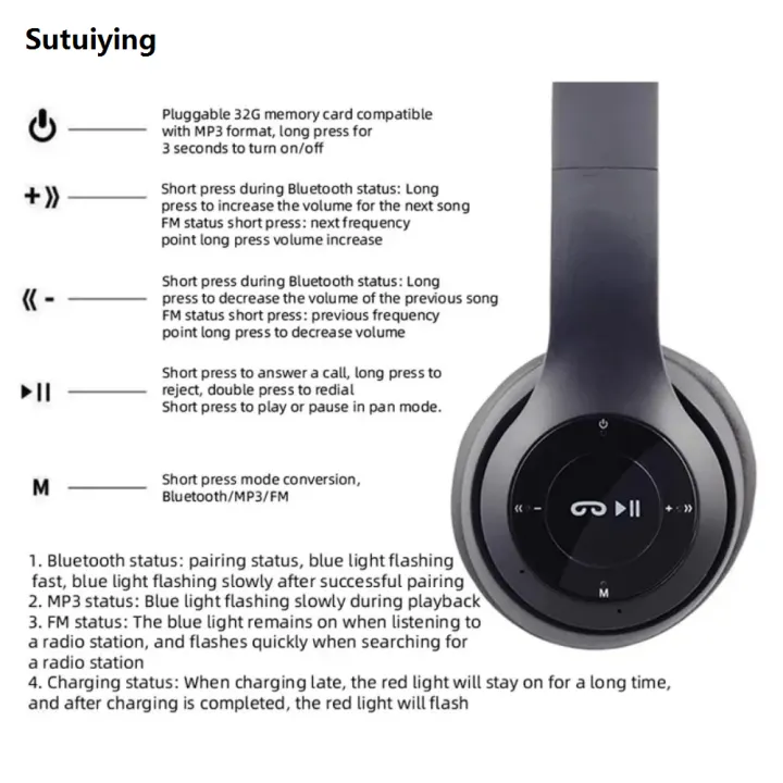 Sutuiying%20P47%20Wireless%20Bluetooth%20Headphone%20With%20Microphone%20Foldable%20Headsets%20Hot%20Selling%20Bass%20HiFi%20Sound%20Music%20Stereo%20Earphone%20For%20Smartphones%20TV%20Game%20-%20Image%205