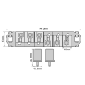 fasdaga 5X Chrome Metal Plated Roller Saddle Tune-O- Bridge for Style Electric Guitar Replacement. 