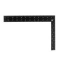 Teacher 0-30cm 0-20cm Measuring Range L Shaped Design Square Ruler Black. 