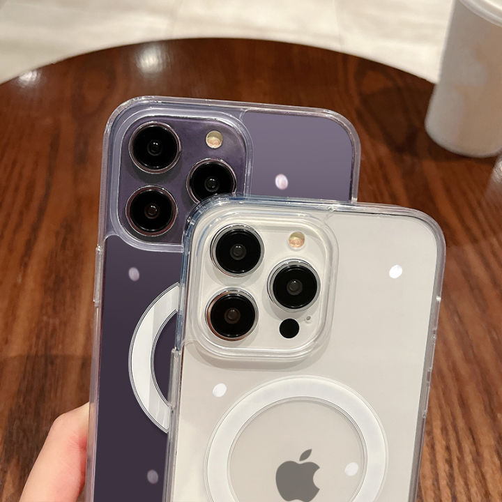 Clear%20For%20Magsafe%20Wireless%20Charge%20Case%20For%20Apple%20iPhone%2016%2015%2014%2013%2012%2011%20Pro%20Max%20Plus%20Mini%20Magnetic%20Acrylic%20Transparent%20Cover%20-%20Image%205