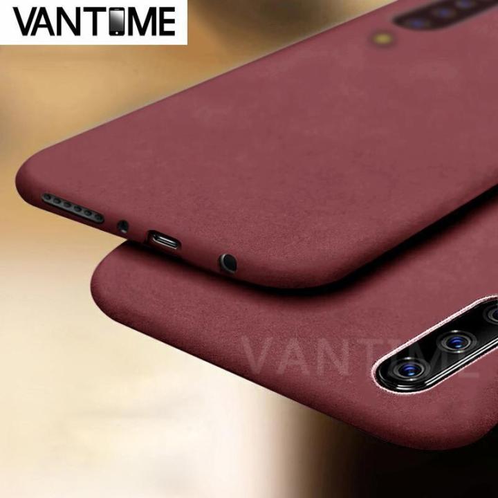 For Samsung Galaxy A50 Slim Sandstone Matte Soft Phone Case Cover ( Grey / Red )