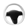 Hand-Stitched Car Steering Wheel Cover White Car Accessories for Model 3 Model X Model Y Model S. 