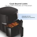 Glen Digital Air Fryer 4.2 Litre Capacity with 8 Pre Set Menu Timer, Temperature Control, 1350W -Black (SA3061DIGI). 