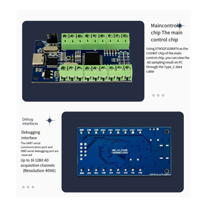 USB Interface 16 Channels 12Bit Bit Sampling Data Acquisition STM32 ...