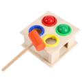 Novel Kids Hammering Game Wooden Ball Hammer Box Children Early Learning Educational Toy. 