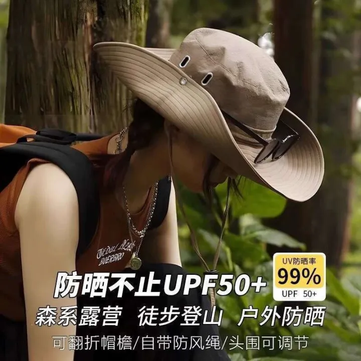Foamgirl%20Outdoor%20Hiking%20Mens%20Fisherman%20Womens%20Mountain%20Style%20Camping%20Drawstring%20Sunshade%20Sun%20Hat%20Trekking%20Protection%20-%20Image%204