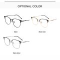 Business Blue Ray Blocking Metal Glasses,Men Women Anti Blue Light Computer Goggles,Myopia Prescription Glass Frames F4908. 