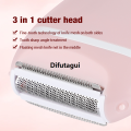 Difutagui New style Electric Shaver for Women Waterproof Wet Dry Hair Razors 2 Fashion in 1 Double Head Dual Bikini Ladies Body Hair Trimmer Head Shaver. 