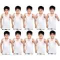 Pack Of 10  Amul White Vest For Kids By Pihu. 