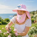 Convenient Breathable Solar Fan Hat Elastic Rechargeable Wide Brim Fan Hat Lightweight UV Protection Summer Fan Visor Cap Farm Work. 