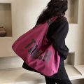 Versatile Multi-functional Oxford Cloth Big Tote Cloth Portable Solid Color Shoulder Bag Anti-splash Water Commuting Handbag Large Capacity Mommy Bag School. 