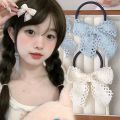 2pcs Bow Ribbon Hair Ties Rings Hairclip for Girls Elastic Hair Bands Rope Ponytail Holder Headwear Women's Hair Accessories. 