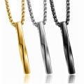 Rectangle Pendant Necklace Men Stainless Steel Chain Necklace Jewelry Gift MNP. 
