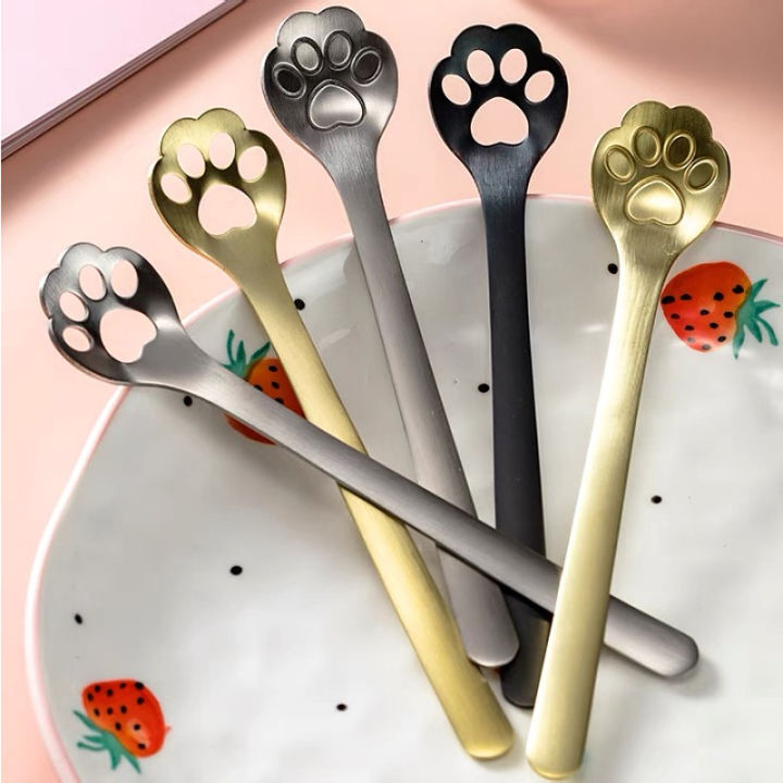 BNproduct%20Dog%20Cat%20Claw%20Metal%20Spoon%20Stainless%20Steel%20tea/dessert/ice%20cream/coffee%20small%20Mixing%20Spoon%20-%20Image%202