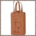 Portable Double Layer Felt Bottle Tote Bag, Insulated Wine Cooler Bag, Travel Wine Bag for Wine Lovers. 