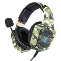 ONIKUMA K8 RGB Green Camouflage - Gaming Headphones. 