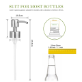 JAERBEE 8Pcs Soap Dispenser Pump Replacement Stainless Steel Lotion Dispenser Pump for Regular 28/400 Neck Bottles for Bathroom. 