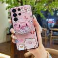 Cartoon Rotatable stand Phone Case For Samsung Galaxy S23 Ultra/SM-S918U Durable phone lens protection Anti-dust Cute. 