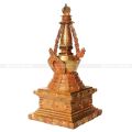 Gold glided Stupa/Chiba/ Chorten Statue : 9 inch. 