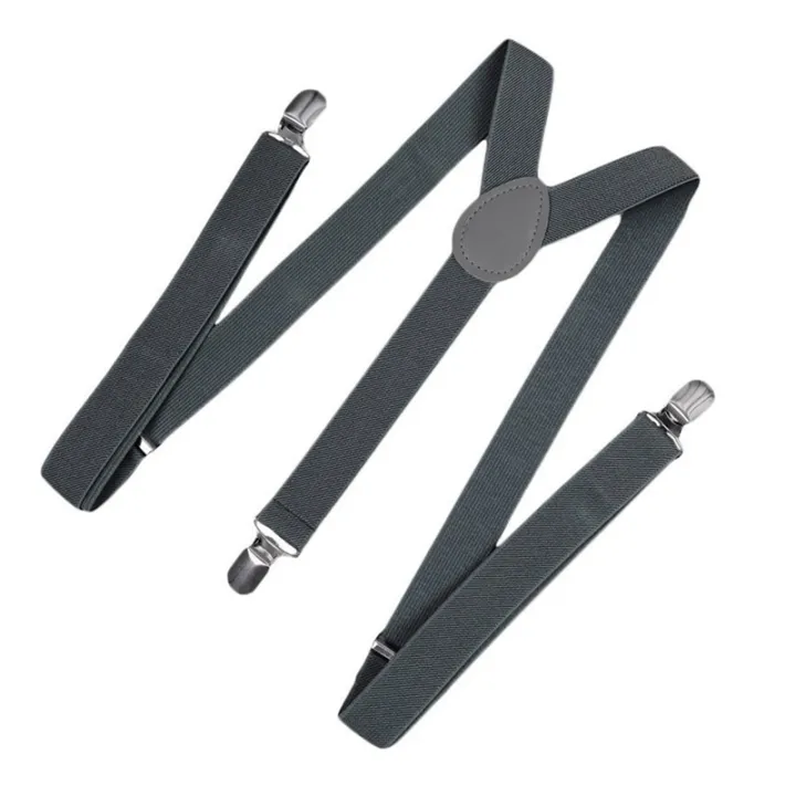 Unisex%20Clip%20on%20Suspender%20Elastic%20Y-Shape%20Back%20Formal%20Adjustable%20Braces,%20Dark%20Gray%20-%20Image%206